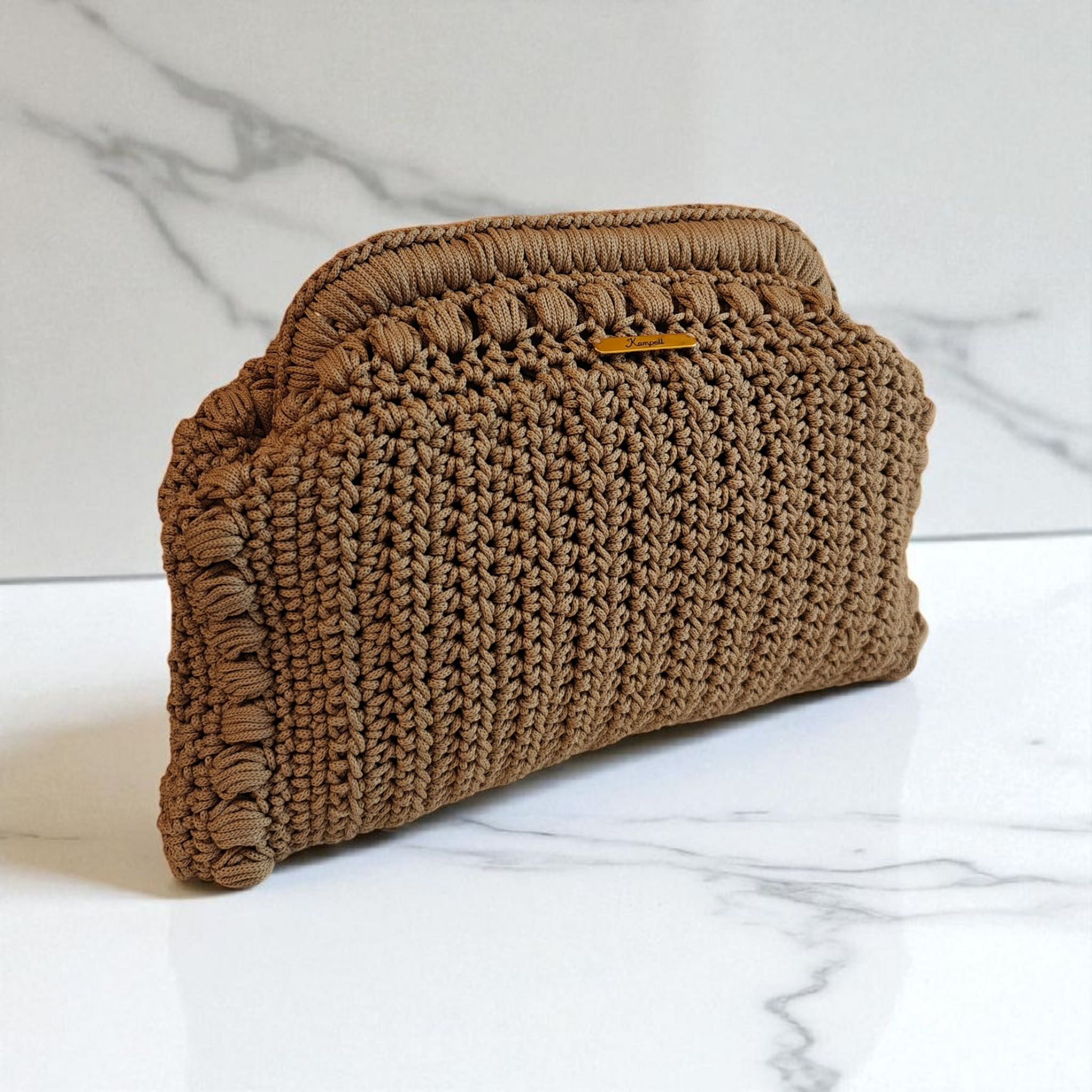 Custommade - Πλεκτό pochette μπεζ