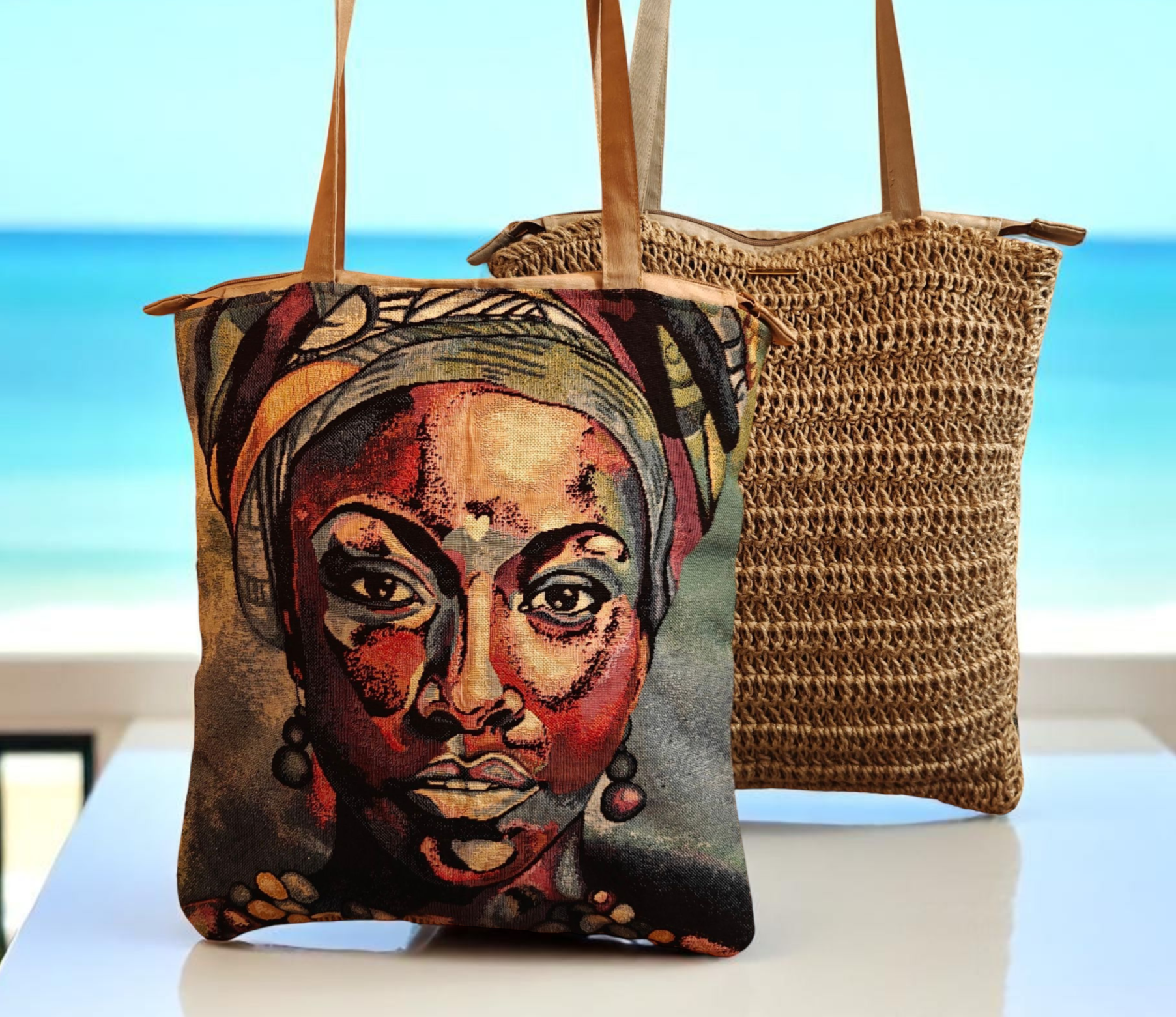 "Magic woman" in natural jute