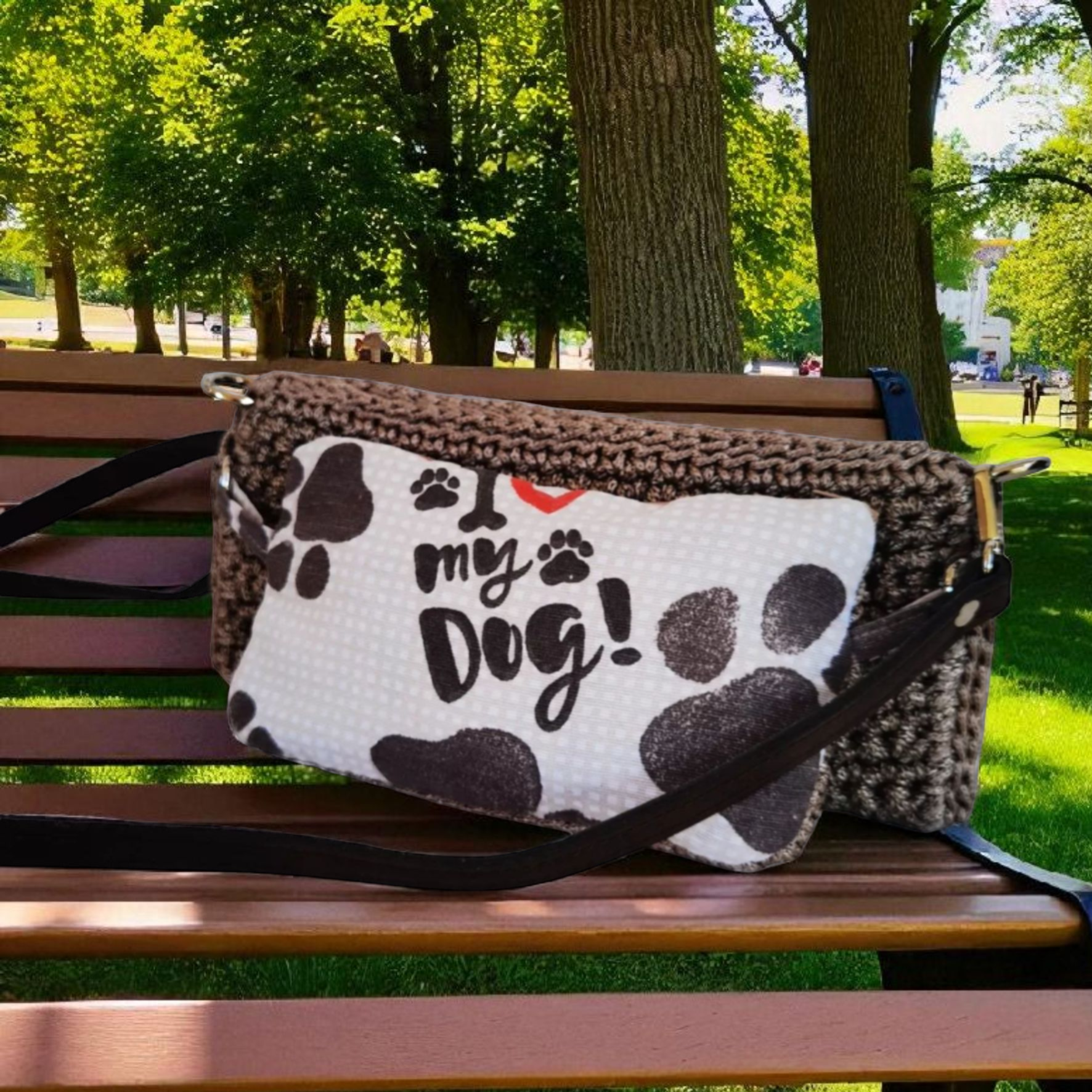 Διπλό τσαντάκι μέσης με θήκη για λιχουδιές